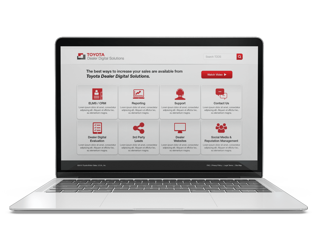 Toyota Dealer Digital Solutions Intranet Site
