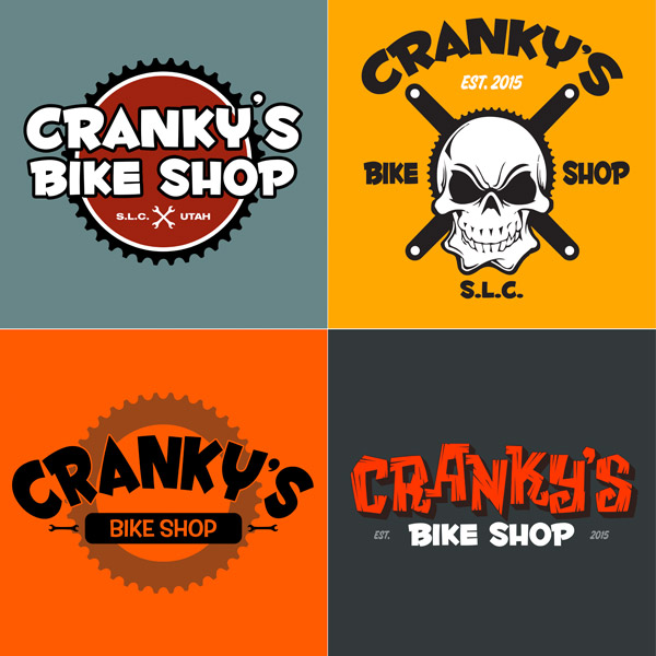 Cranky's Bike Shop Logo Design